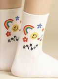 Rainbow Smile Day Socks