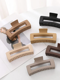 Big Matte Square Hair Claw