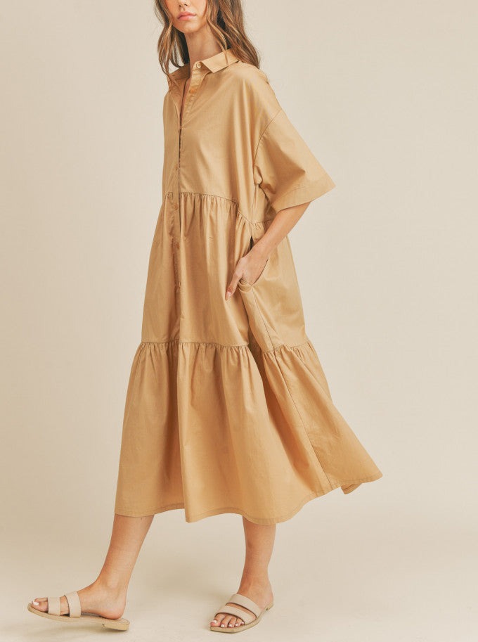 Zara asymmetric cheap poplin dress