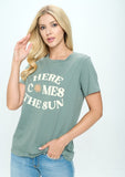 Here comes the sun graphic t shirt