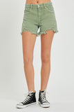 Green Tea Frayed Shorts