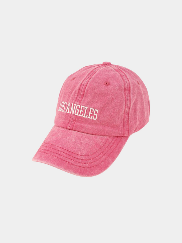 LOS ANGELES Embroidery Pigment Cotton Cap