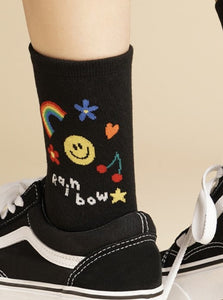 Rainbow Smile Day Socks