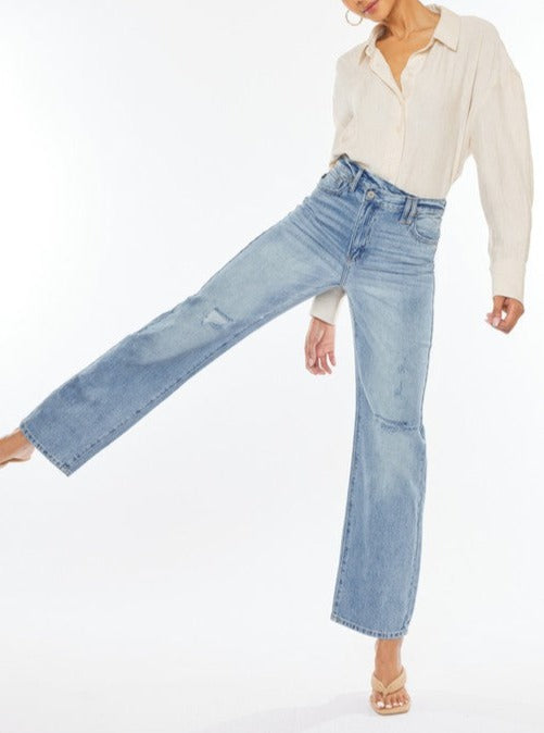 90'S non stretch straight jeans