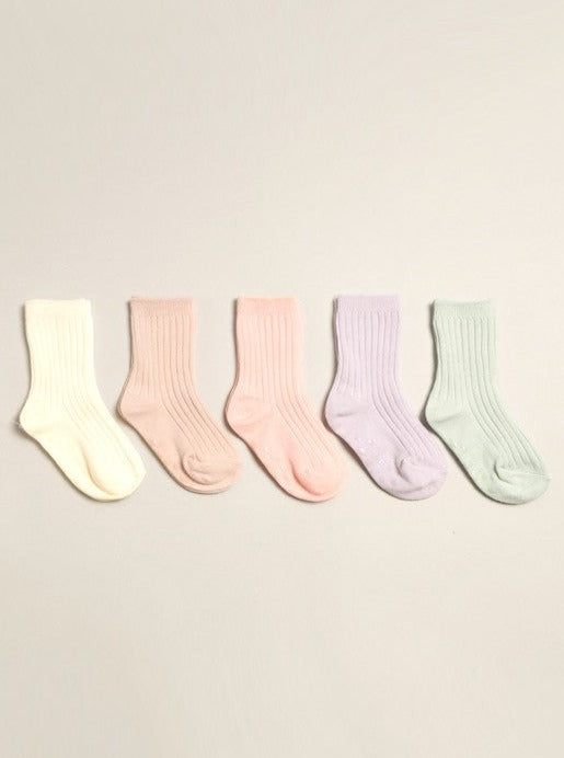 Kids' Solid Color Crew Socks